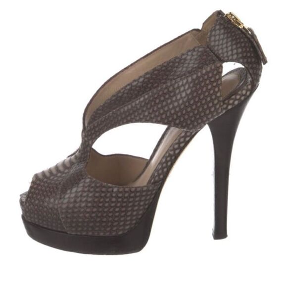 Fendi platform peep toe booties size 6.5 (37) - Picture 2 of 16